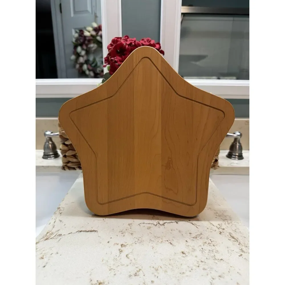 Longaberger Christmas Collection 2001 Shining Star Basket Liner Lid Preowned